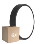 Fordelspakning 6x Ledvance LED Vegg - Taklampe Runde Svart 10W 1220lm - 830-840 CCT | 262mm - IP65 - Bevegelses- og Lyssensor