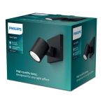 Philips Runner Veggbelysning Metall Svart | Egnet for 1x GU10 