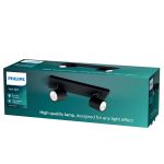 Philips Runner LED Spot Metall Svart | Egnet for 2x GU10