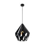 Eglo Pendel Lampe Carlton 5 Stål Svart | IP20 - Egnet for 1x E27 
